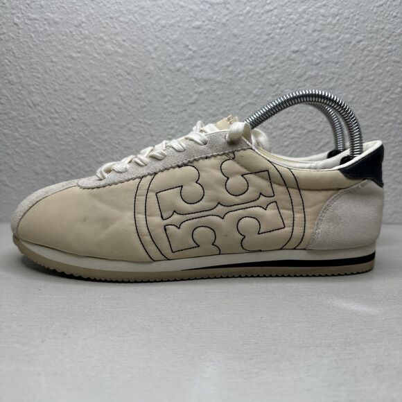 Tory Burch Blue & Tan Sneakers - Picture 2 of 7